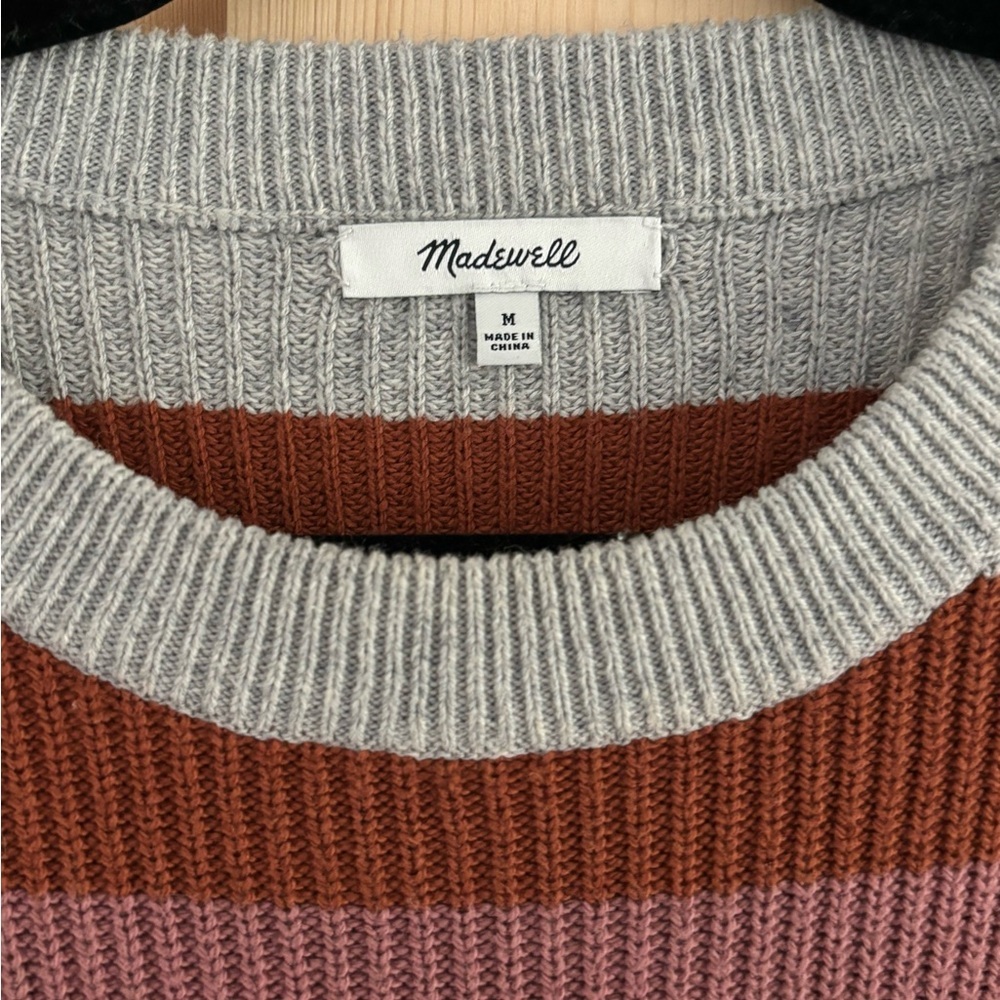 Madewell Striped Multicolor Sweater - Picture 2 of 3